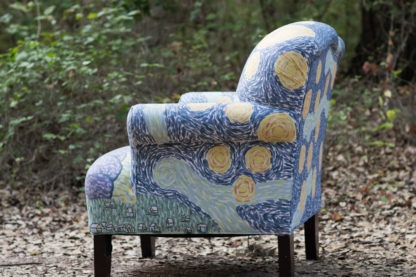 Hand Painted Starry Night Club Chair
